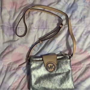 HOST PICK!!!!   Silver Michael Kors crossbody bag